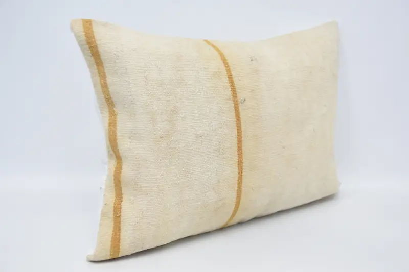 Cushion Case, Turkish Kilim Pillow, Antique Pillows, 20x28 White Cushion Cover, Armchair Cushion Case, Vintage Kilim Pillow, Anatolian Cushion - 3