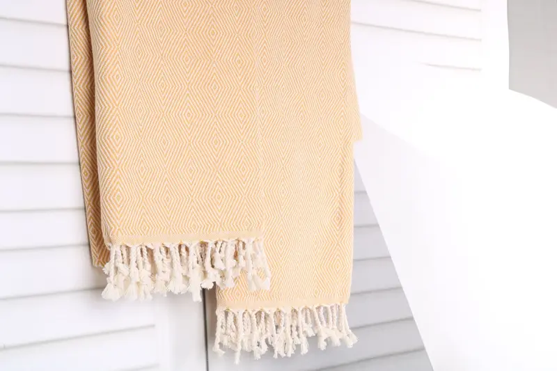 Luxury towel, Organic cotton peshtemal for spa and beach, Sand-free towel, Bachelorette Party Gifts, 74x40 Cotton Diamond Towel, Halloween Gifts - 8
