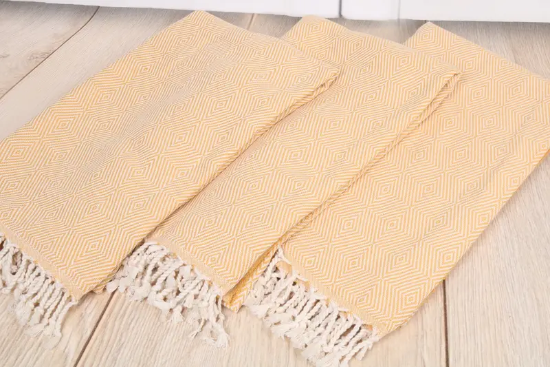 Luxury towel, Organic cotton peshtemal for spa and beach, Sand-free towel, Bachelorette Party Gifts, 74x40 Cotton Diamond Towel, Halloween Gifts - 6