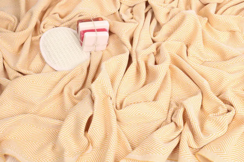 Luxury towel, Organic cotton peshtemal for spa and beach, Sand-free towel, Bachelorette Party Gifts, 74x40 Cotton Diamond Towel, Halloween Gifts - 7