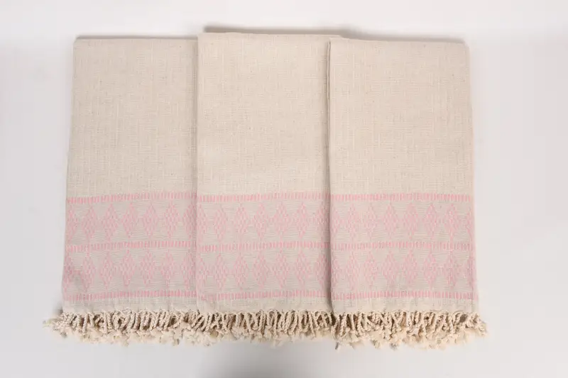 Wedding Hand Made Gift, Quick-dry towel, Turkish Towel USA, 70x36 Linen Kilim Design Towel, Valentines Day Gift Idea, Large Turkish Towel - 7