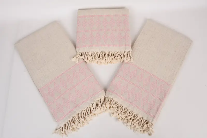 Wedding Hand Made Gift, Quick-dry towel, Turkish Towel USA, 70x36 Linen Kilim Design Towel, Valentines Day Gift Idea, Large Turkish Towel - 6
