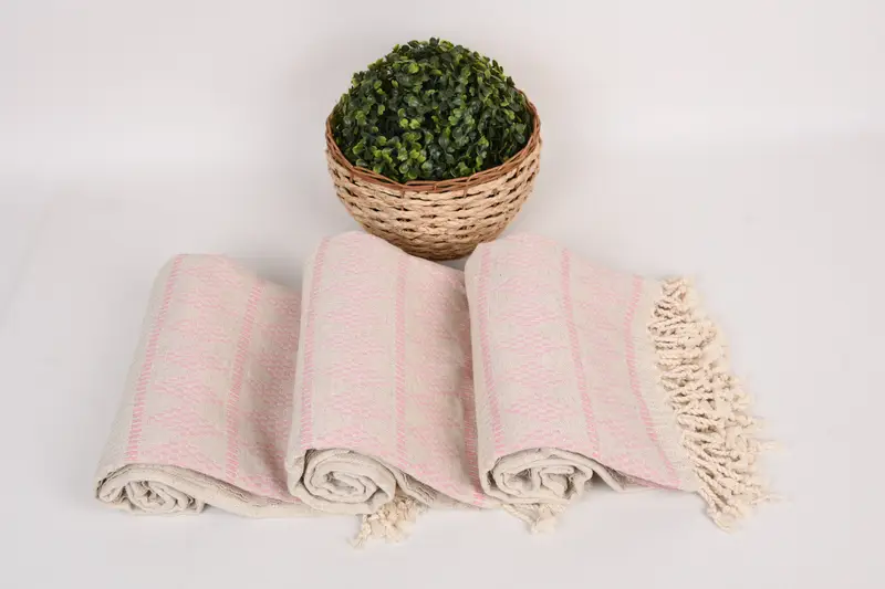 Wedding Hand Made Gift, Quick-dry towel, Turkish Towel USA, 70x36 Linen Kilim Design Towel, Valentines Day Gift Idea, Large Turkish Towel - 8