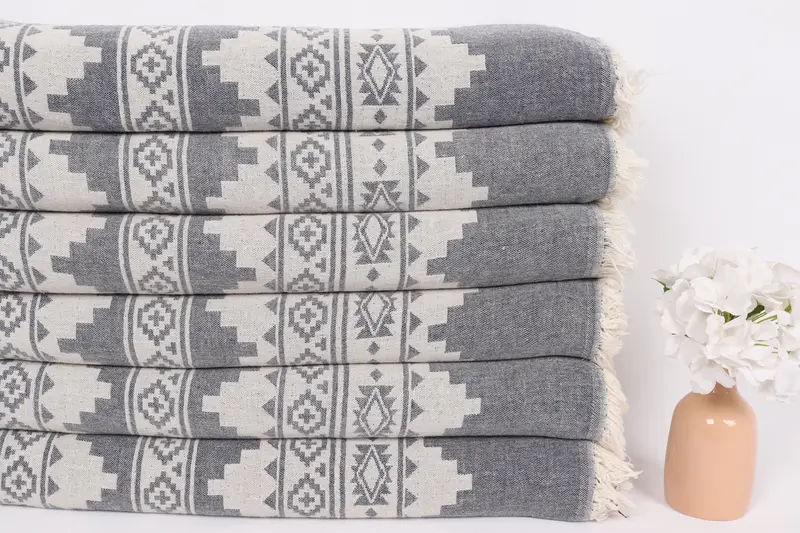 Handmade Gift, Halloween Bachelorette Party, Bridesmaid Gifts, Bachelorette Party Favors, 92x80 Cotton Kilim Towel, Decorative Blanket - 2