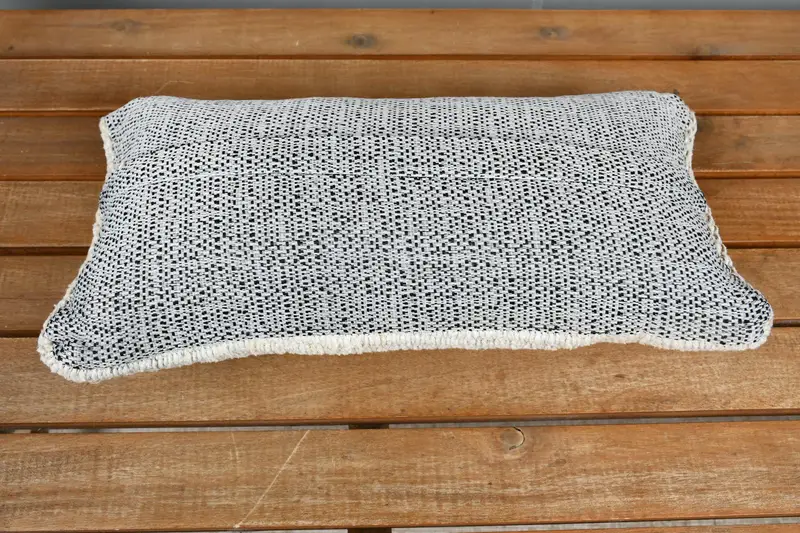 Almohada Kilim, cubierta de almohada de color beige 8x16, caja de cojín, almohada de diseñador de interiores, almohada de almohada azteca, almohada de alfombra de kilim étnico, cojín de tiro al aire libre - 5