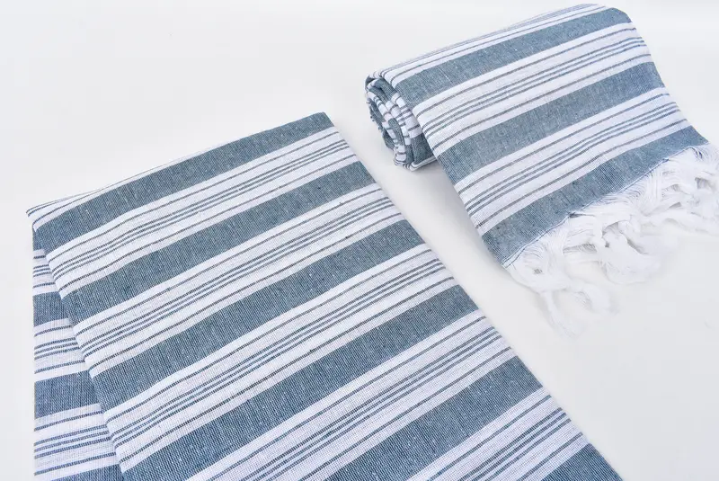 Luxury Turkish Bath Towel, Turkish towel, Pool Towels, Yoga Towel, Valentines Gift, Embroidered Towel, Gift For Her, 70x40 Cotton Striped Towel - 7