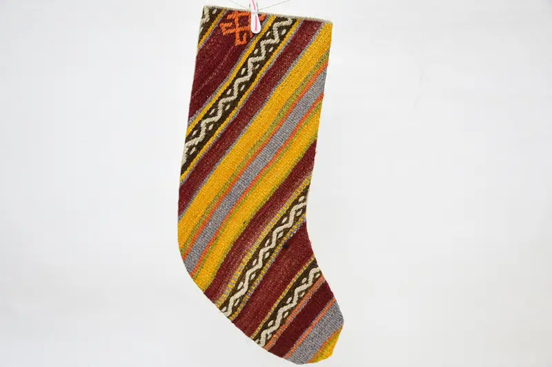 ブラウン & レッド クリスマス オーナメント ストッキング、お祝いの休日の装飾