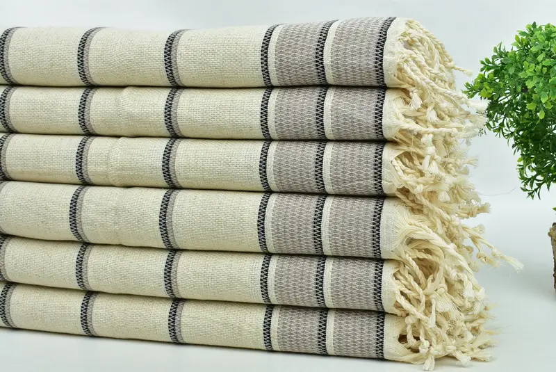Bachelor Towel, Xmas Gifts, Monogram Tea Towel, 40x20 Linen Striped Towel, Turkish Tea Towel, Gift For Him, Wedding Gift, Turkish Towel Hand Towel - 3