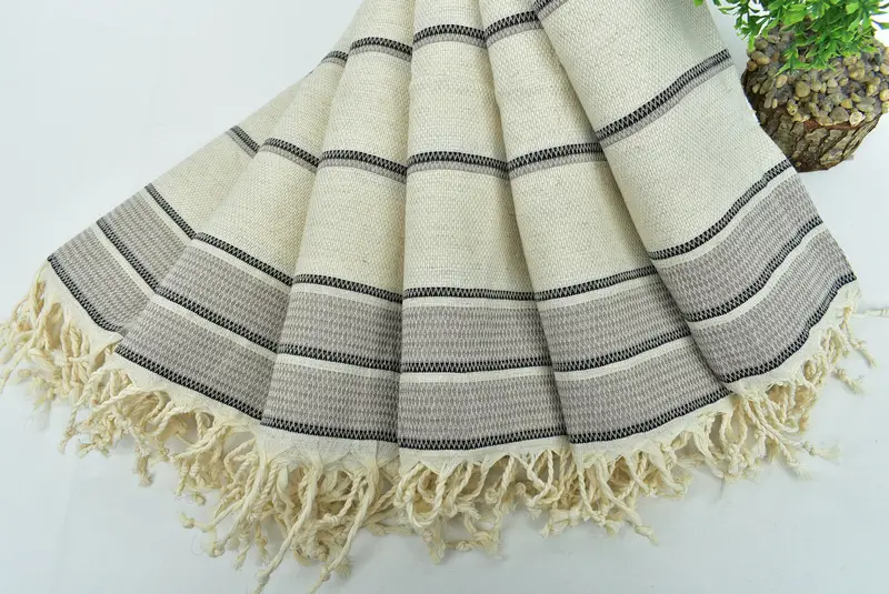 Bachelor Towel, Xmas Gifts, Monogram Tea Towel, 40x20 Linen Striped Towel, Turkish Tea Towel, Gift For Him, Wedding Gift, Turkish Towel Hand Towel - 4