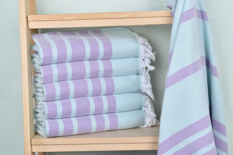 Miami Bachelorette Party Favors, 68x36 Cotton Chevron Towel, Personalized Bridesmaid Gift, Gift For Best Friend, Monogram Beach Towel, Fouta towel - 2