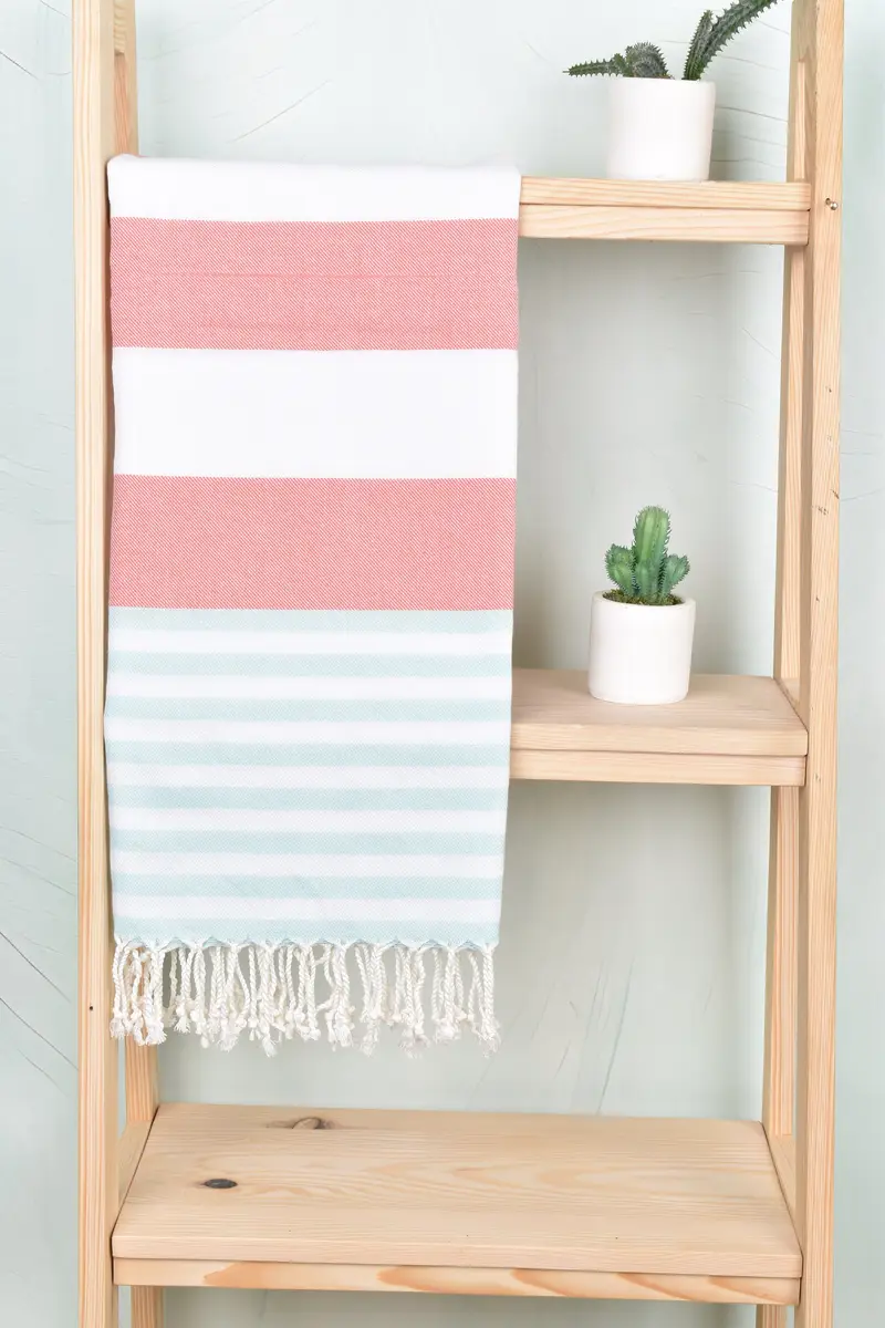 Strandtuch, 70x40 Baumwollstreifentuch, Monogramm Beachhandtuch, Gästehandtuch, Schaltuch, Brautdusche Gunst, Baumwolltuch, Junggeselle Party Geschenke - 8