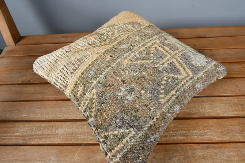 Luxury Cushion, Retro Cushion, Pillow Sham, 14x14 Orange Pillow Sham, Vintage Kilim Throw Pillow, Turkish Pillow, Authentic Pillow, Antique Pillows - 2