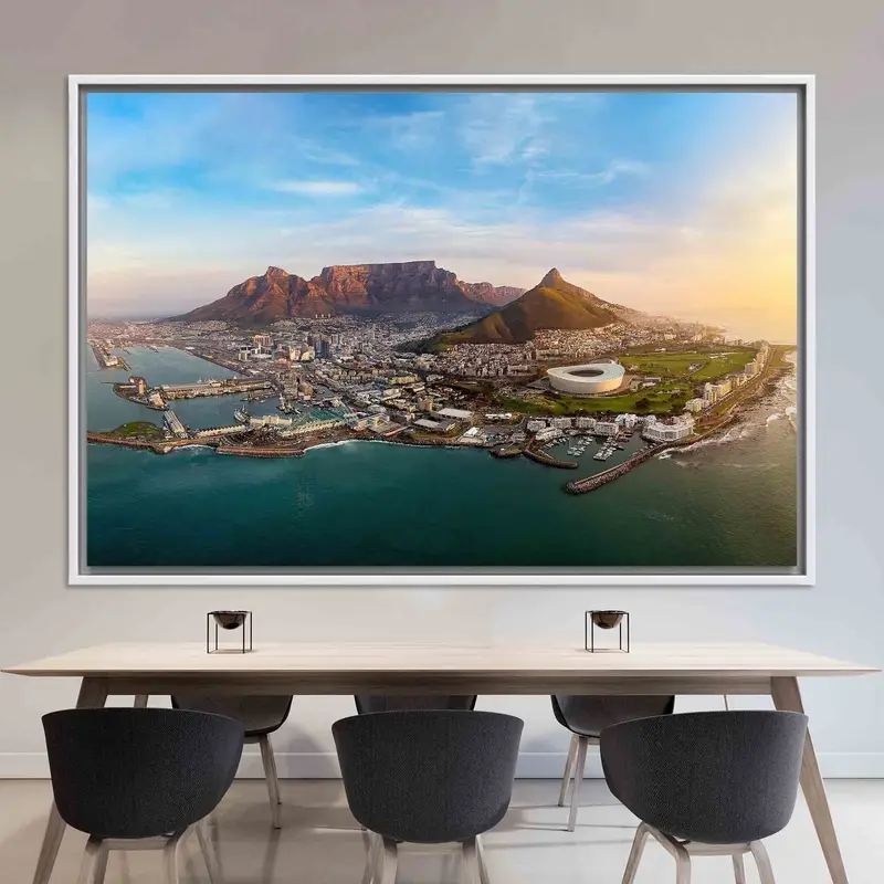 キャンバス プリント: テーブル マウンテン、ケープタウンの雄大な風景