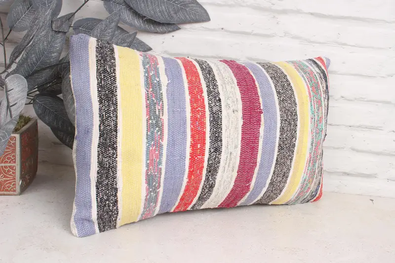 Interior Designer Pillow, Vintage Kilim Pillow, Gift Pillow, 12x20 White Cushion, Pillow Case, Decorative Cushion Cover, Pet Pillow Sham - 3