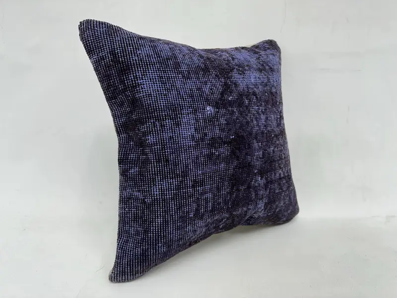 Funda de cojín de sillón, cubierta de cojín de pastel, cojín morado 20x20, cubierta de almohada, almohada boho, cubierta de almohada de kilim, almohada para sofá - 3