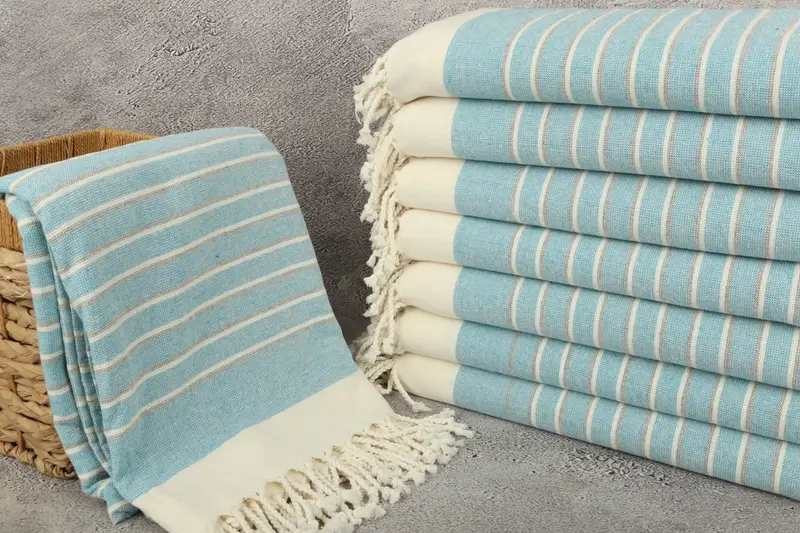 Turkish Bath Towel USA, Pool Towels, Bride Gift, 68x40 Cotton Striped Terry Towel, Cotton towel, Quick-Dry Beach Towel, Personalized Bridesmaid Gift - 3