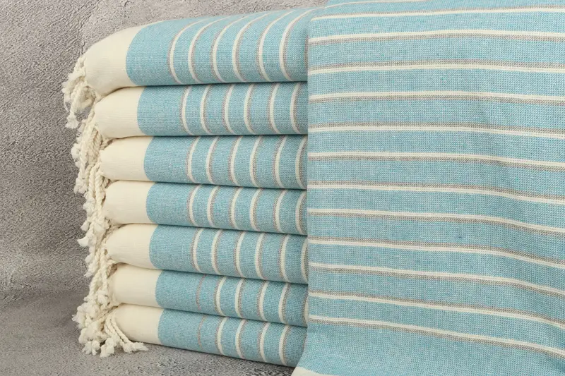 Turkish Bath Towel USA, Pool Towels, Bride Gift, 68x40 Cotton Striped Terry Towel, Cotton towel, Quick-Dry Beach Towel, Personalized Bridesmaid Gift - 1