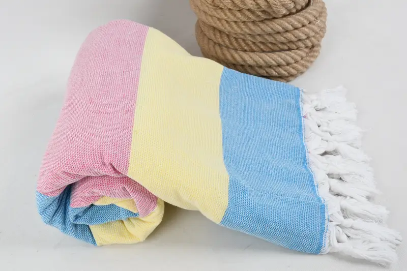 Bridal Shower Favors, 70x36 Cotton Striped Terry Towel, Wedding Anniversary Gift, Turkish Towel USA, Best Friend Gift Ideas, Embroidered Towel - 8