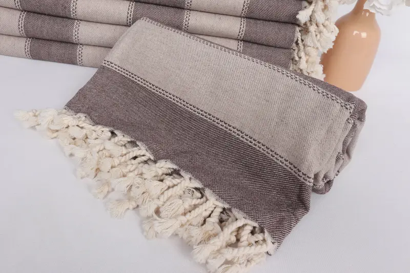 68x36 Cotton Striped Towel, Peshtemal Towel, Wedding Favors, Spa Towel, Wedding Anniversary Gift, Bachelor Gifts, Baby Boy Gift, Best Friend Gift - 4