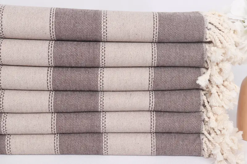 68x36 Cotton Striped Towel, Peshtemal Towel, Wedding Favors, Spa Towel, Wedding Anniversary Gift, Bachelor Gifts, Baby Boy Gift, Best Friend Gift - 3