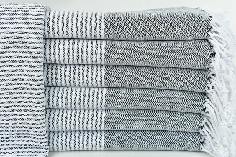 Fitnesshandtuch, Hauswärmegeschenk, Urlaubstuch, 70x36 Baumwollstreifenhandtuch, personalisiertes Strandtuch, Fouta -Handtuch, benutzerdefiniertes Hochzeitstuch, benutzerdefiniertes Handtuch - 1