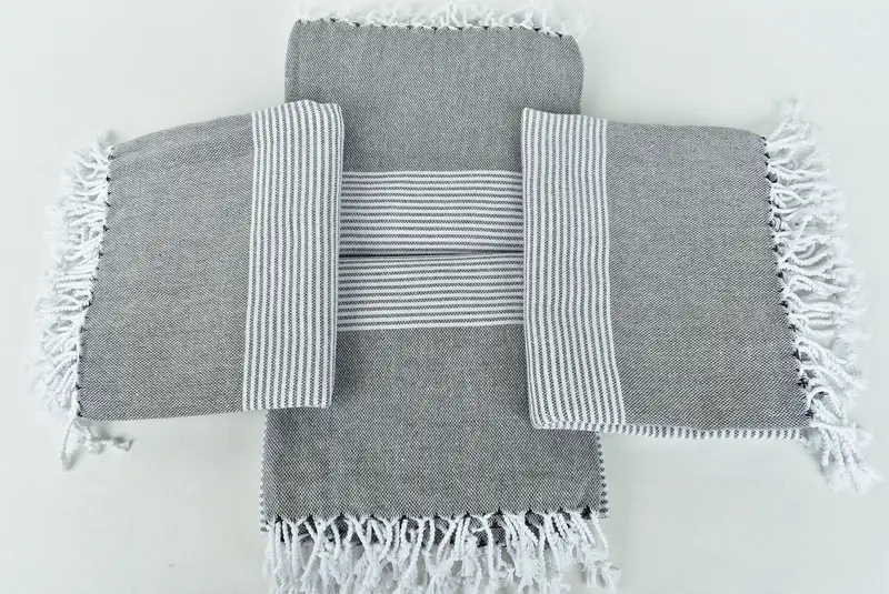 Fitnesshandtuch, Hauswärmegeschenk, Urlaubstuch, 70x36 Baumwollstreifenhandtuch, personalisiertes Strandtuch, Fouta -Handtuch, benutzerdefiniertes Hochzeitstuch, benutzerdefiniertes Handtuch - 6