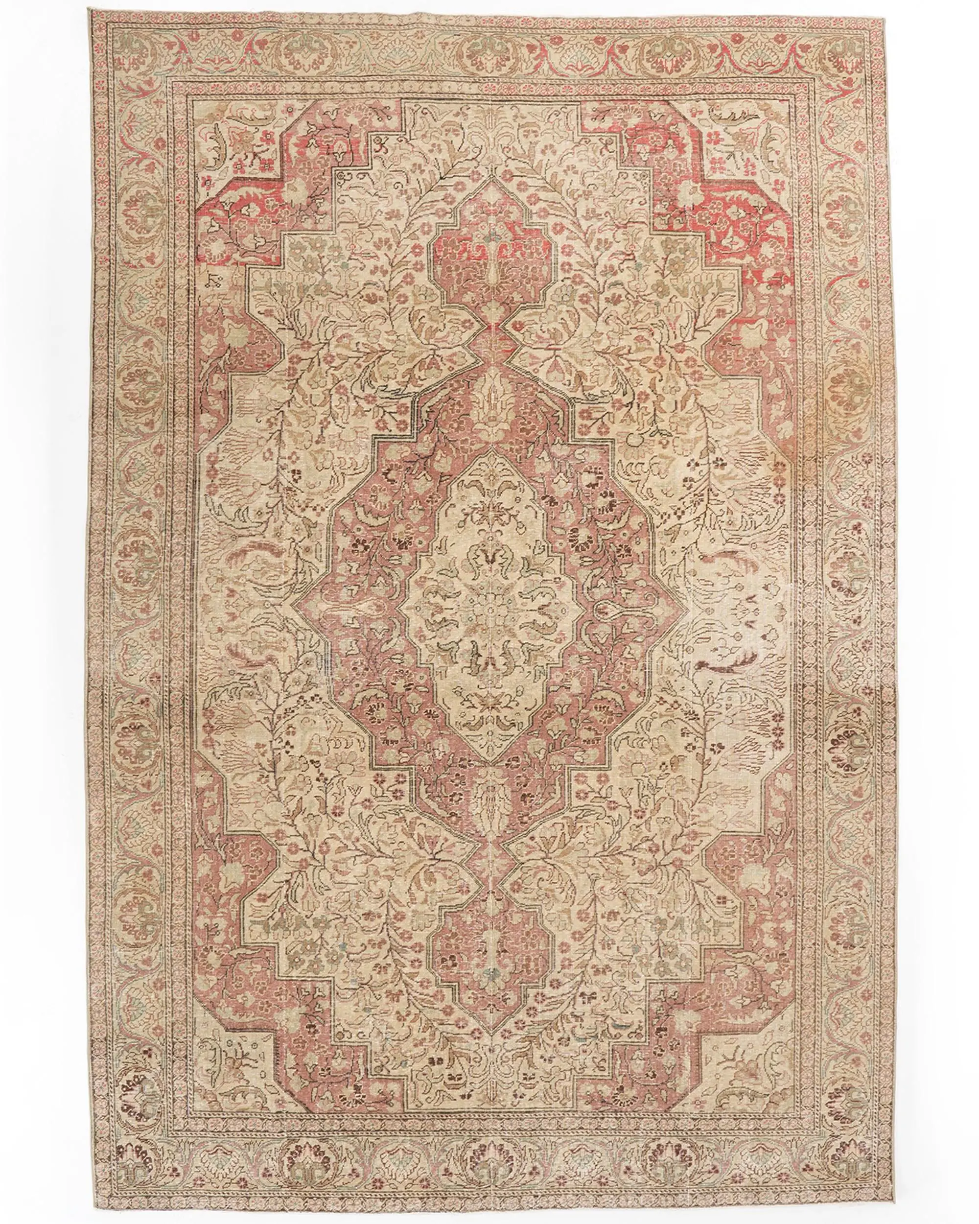 Vintage Büyük Halı, 6.4x9.5 ft Türk Halısı, Kırmızı Yün Halı - 1