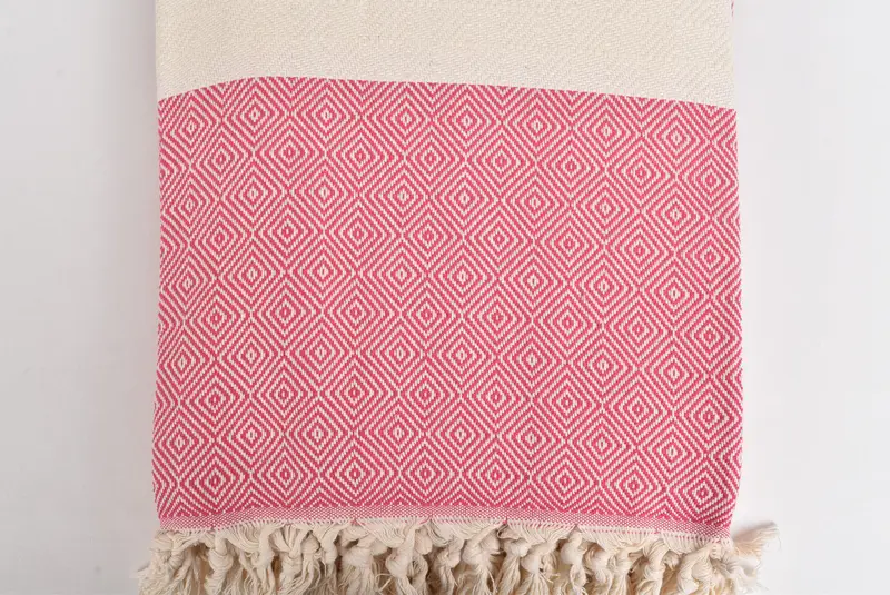 Thanksgiving Tablecloth, Throw Blanket for Bed, Woven Blanket, 96x80 Cotton Diamond Towel, Gift For Wedding Day, Bridal Shower Gift, Turkish Blanket - 5