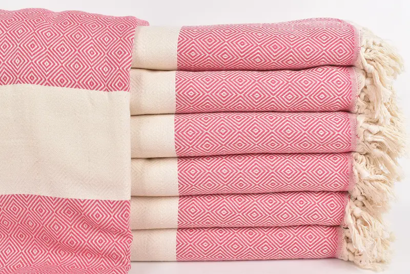 Thanksgiving Tablecloth, Throw Blanket for Bed, Woven Blanket, 96x80 Cotton Diamond Towel, Gift For Wedding Day, Bridal Shower Gift, Turkish Blanket - 2