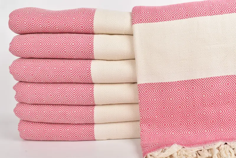 Thanksgiving Tablecloth, Throw Blanket for Bed, Woven Blanket, 96x80 Cotton Diamond Towel, Gift For Wedding Day, Bridal Shower Gift, Turkish Blanket - 3