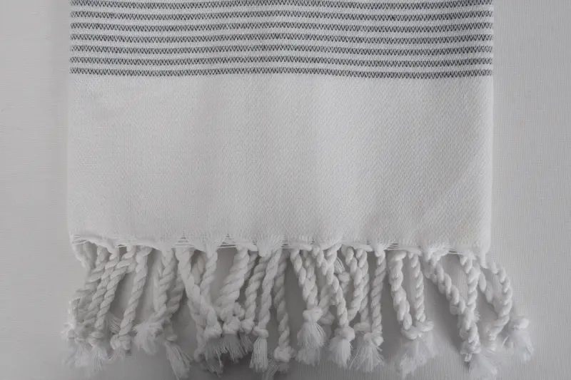 Personalized Bridesmaid Gift, 40x18 Cotton Striped Towel, Summer Towel, Monogram Kitchen Towel, Personalized Gift, Gift For Him, Wedding Favors - 3