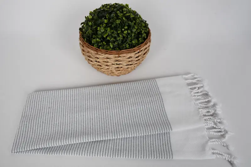 Personalized Bridesmaid Gift, 40x18 Cotton Striped Towel, Summer Towel, Monogram Kitchen Towel, Personalized Gift, Gift For Him, Wedding Favors - 4