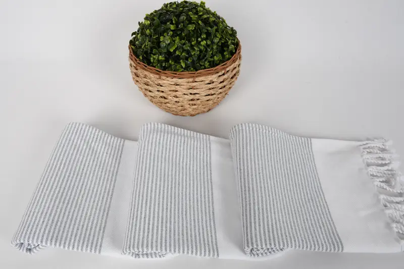 Personalized Bridesmaid Gift, 40x18 Cotton Striped Towel, Summer Towel, Monogram Kitchen Towel, Personalized Gift, Gift For Him, Wedding Favors - 8