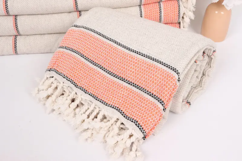 Custom Wedding Gifts, 104x96 Cotton Striped Towel, Bridal Shower Gift, Oversized Beach Towel, Turkish Blanket, Couch Throw, Wedding Anniversary Gift - 7