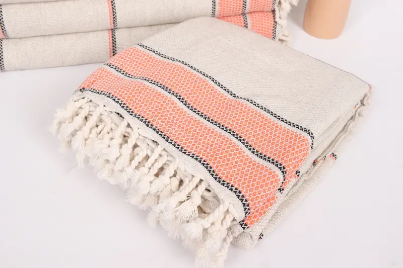 Custom Wedding Gifts, 104x96 Cotton Striped Towel, Bridal Shower Gift, Oversized Beach Towel, Turkish Blanket, Couch Throw, Wedding Anniversary Gift - 10
