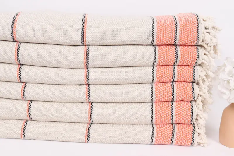 Custom Wedding Gifts, 104x96 Cotton Striped Towel, Bridal Shower Gift, Oversized Beach Towel, Turkish Blanket, Couch Throw, Wedding Anniversary Gift - 6