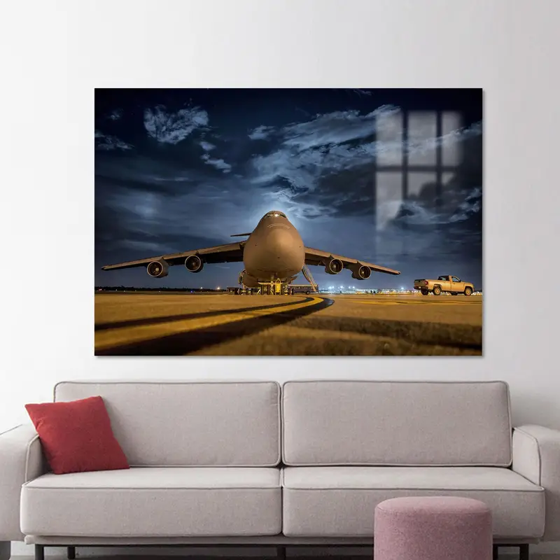 エレガントなプリントキャンバス: 飛行機愛好家へのオフィスや寝室へのギフト