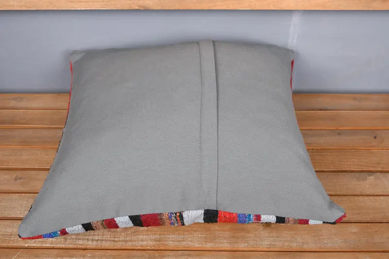 Antique Pillows, Pillow Sham, Interior Designer Pillow, 20x20 White Pillow, Seat Pillow Sham, Bright Pillow, Kilim Pillow, Pattern Throw Pillow Sham - 5