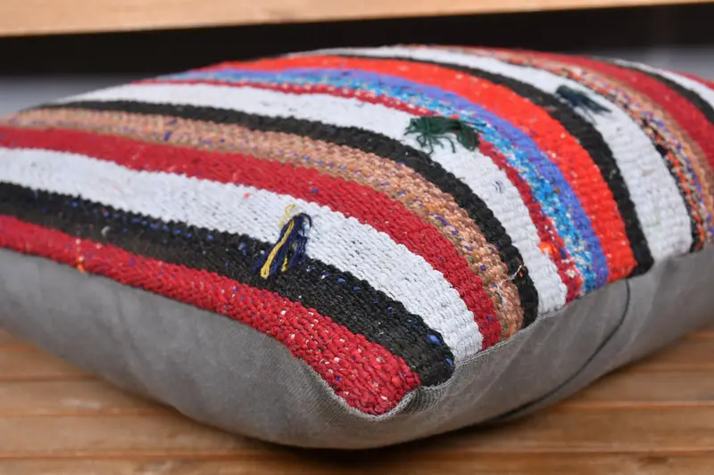 Antique Pillows, Pillow Sham, Interior Designer Pillow, 20x20 White Pillow, Seat Pillow Sham, Bright Pillow, Kilim Pillow, Pattern Throw Pillow Sham - 3