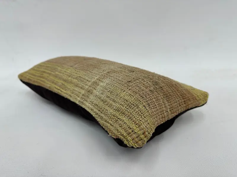 Kilim Pillow Cover, Home Decor Pillow, Antique Pillows, Cushion Cover, 8x16 Brown Pillow, Hippie Throw Cushion Case, Decorative Bolster Cushion - 6