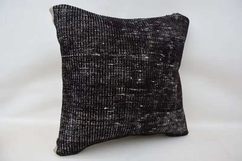 Kilim Cushion Sham, Handmade Kilim Cushion, Pillow Sham, Living Room Throw Cushion Case, Boho Pillow, 20x20 Brown Pillow Sham - 2