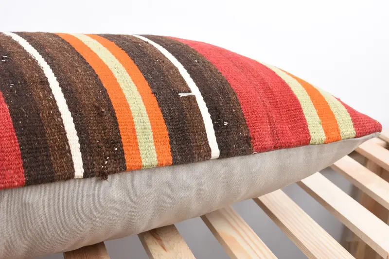 Ikat Pillow Case, Aztec Cushion Case, Gift Pillow, Boho Pillow Sham Cover, Pillow Sham, 16x36 Red Pillow Case, Pillow for Couch - 7