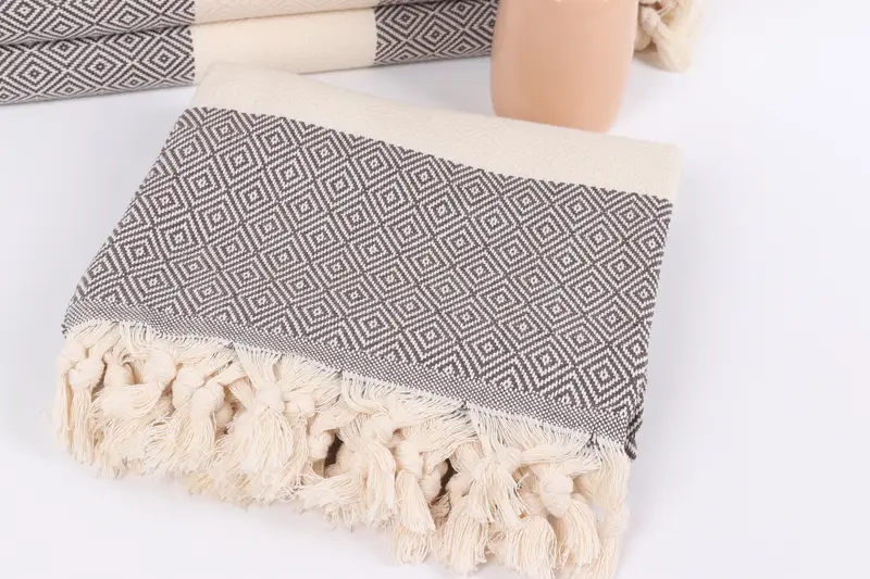 Handmade Gift, Beach Towel Gift, Bachelorette Gifts, 70x40 Cotton Diamond Towel, Best Friend Wedding Gift, Bride Gift, Organic Towel, Holiday Towel - 5
