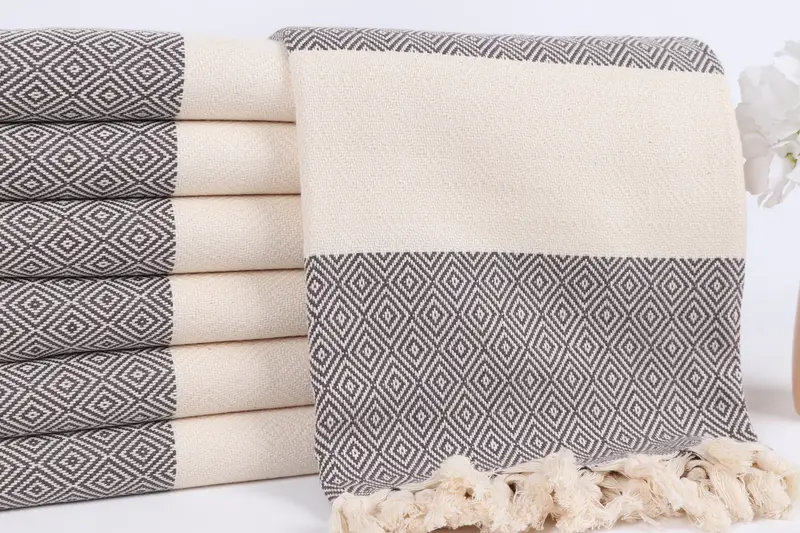 Handmade Gift, Beach Towel Gift, Bachelorette Gifts, 70x40 Cotton Diamond Towel, Best Friend Wedding Gift, Bride Gift, Organic Towel, Holiday Towel - 2