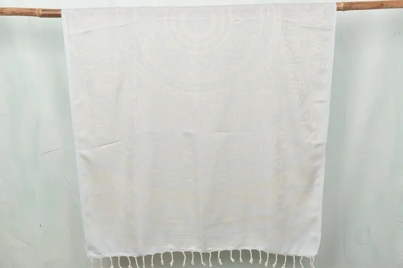 Personalized Beach Towel Cotton Baby Blue, Beige, 40x71 Inches