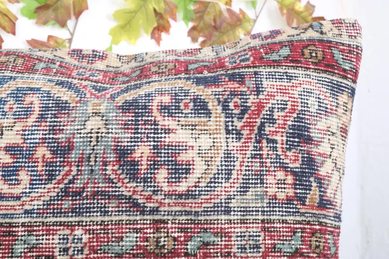 24x24 Blue Cushion, Boho Pillow, Turkish Kilim Pillow, Toss Cushion Cover, Pillow Case, Muted Cushion, Ethnic Throw Cushion Case, Kilim Pillow Cover - 6