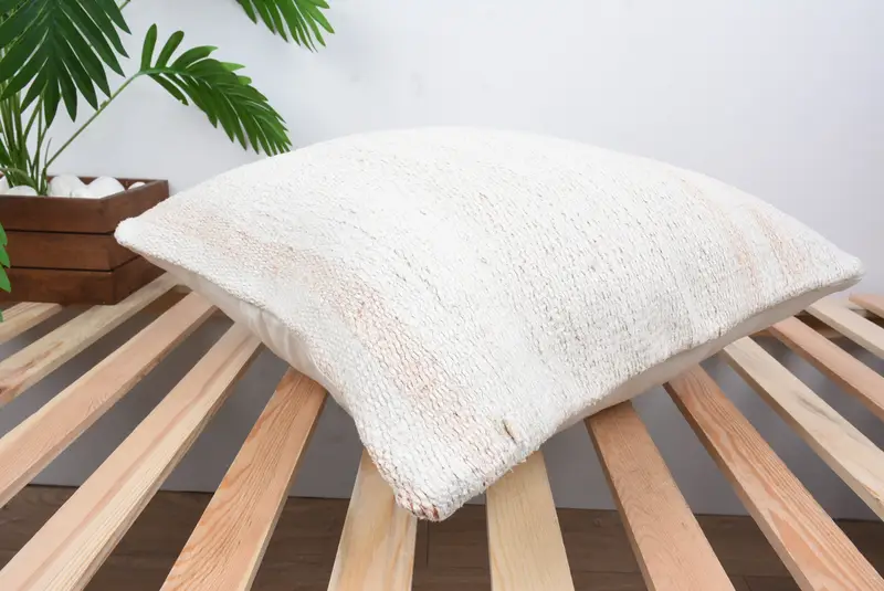 20x20 White Pillow Case, Turkish Kilim Pillow, Retro Throw Cushion Cover, Home Decor Pillow, Pillow for Couch, Pillow - 6