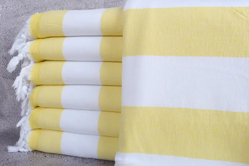 Turkish Towel USA, Best Friend Christmas Gift, Bachelorette Party Gifts Bridesmaids, 64x36 Cotton Striped Terry Towel, Quick-dry peshtemal - 1