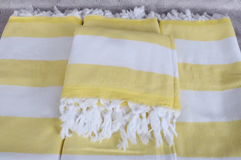 Turkish Towel USA, Best Friend Christmas Gift, Bachelorette Party Gifts Bridesmaids, 64x36 Cotton Striped Terry Towel, Quick-dry peshtemal - 4