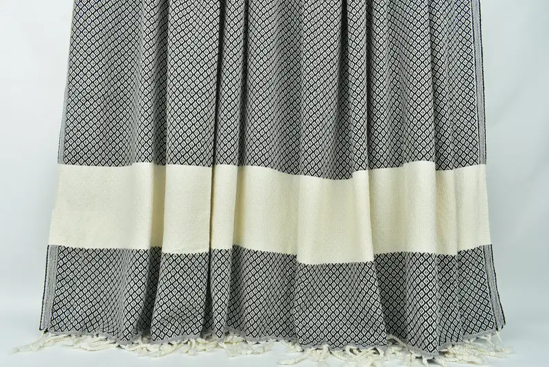 Valentines Day Gift Idea, 70x36 Linen Diamond Towel, Monogram Beach Towel, Luxury towel, Soft and absorbent Turkish towel, Bridal Shower Gift - 8